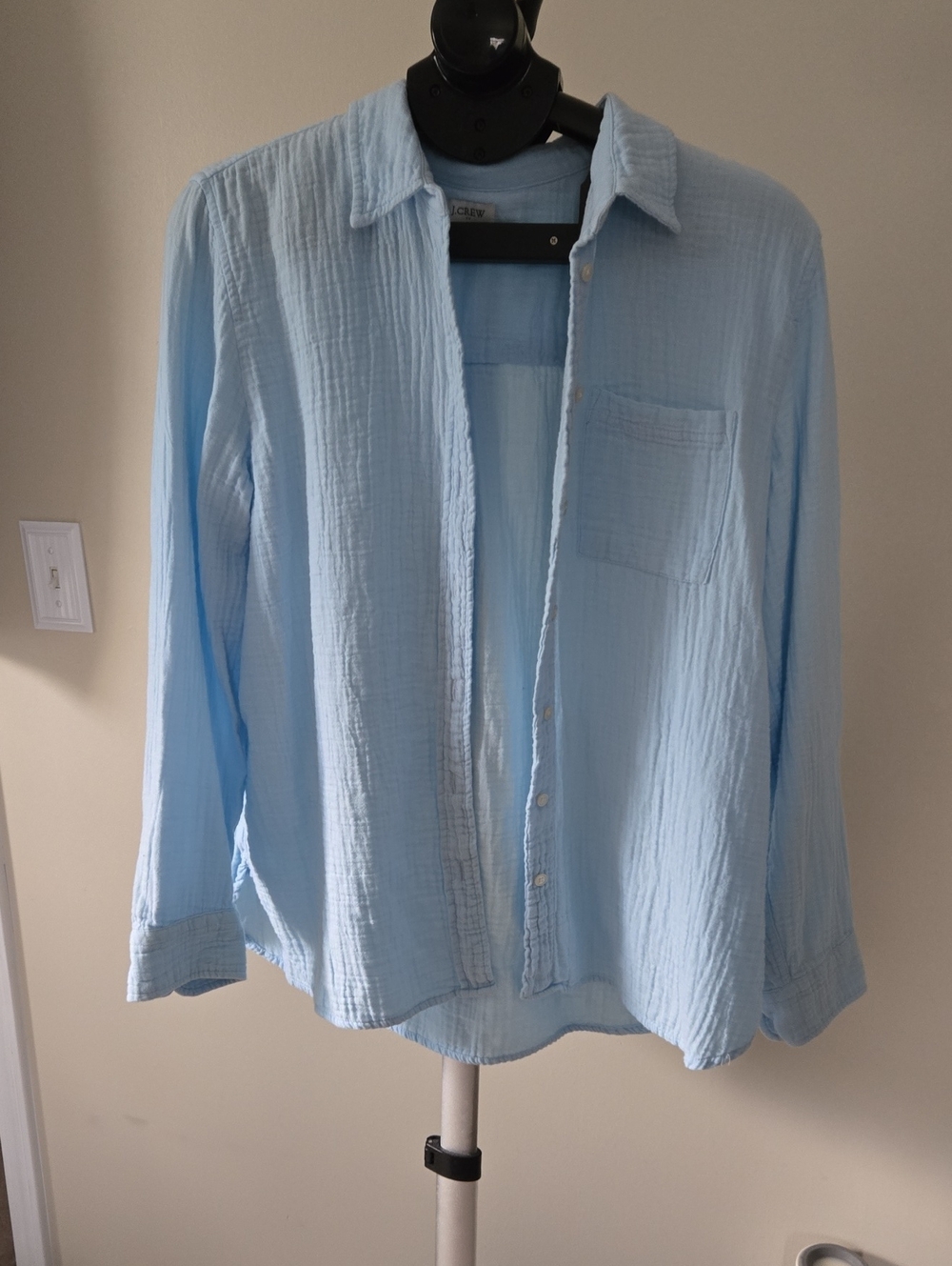 J. Crew Light Blue Cotton Gauze Button-Down Shirt